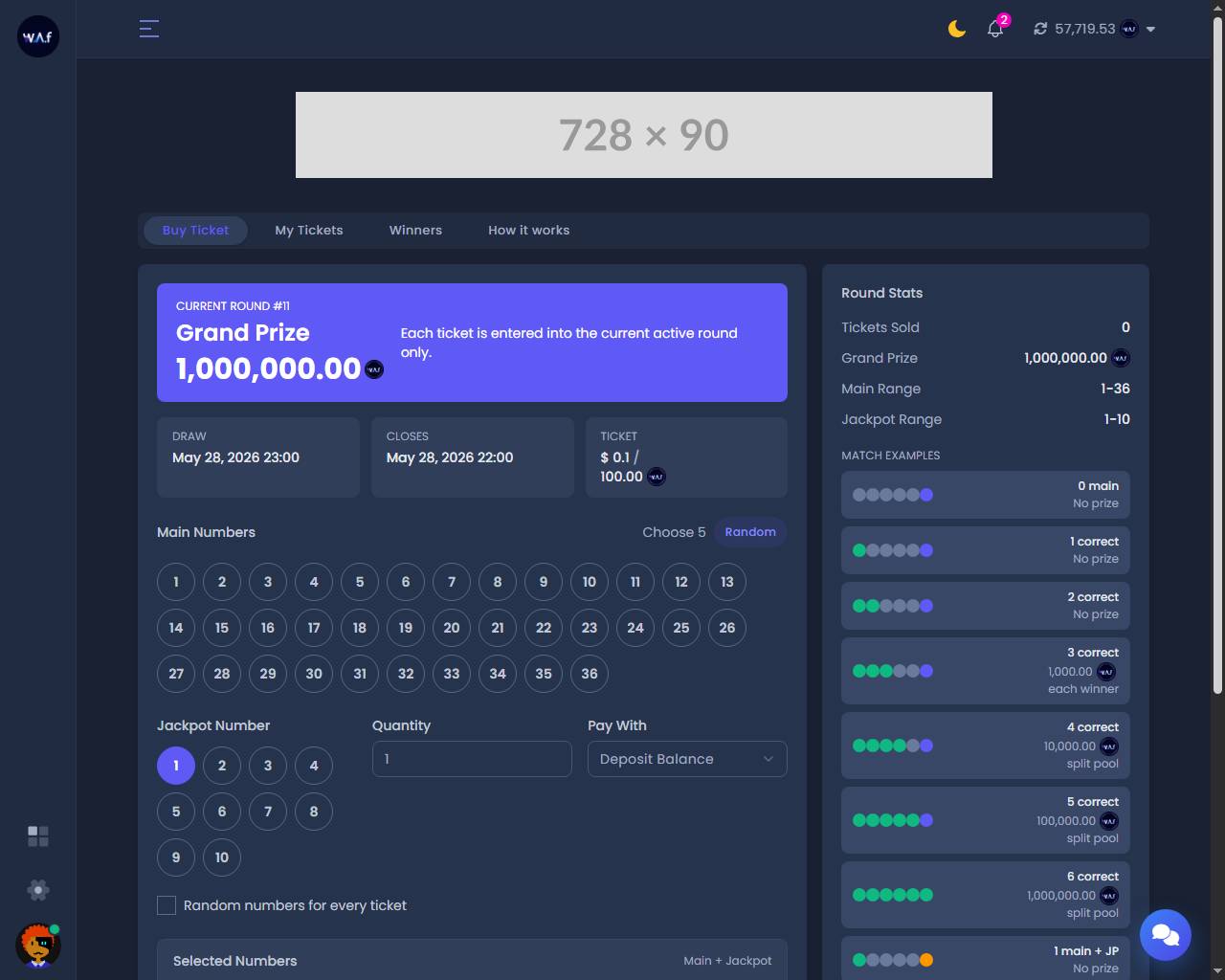 Lottery Round & Ticket Purchase